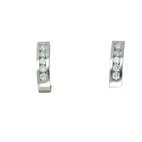 Arracades or blanc 10 brillants 0.463k - 9656PDC