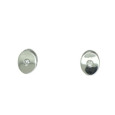 Pendientes oro blanco brillante forma oval - BR2040P Pendientes oro blanco brillante forma oval - BR2040P