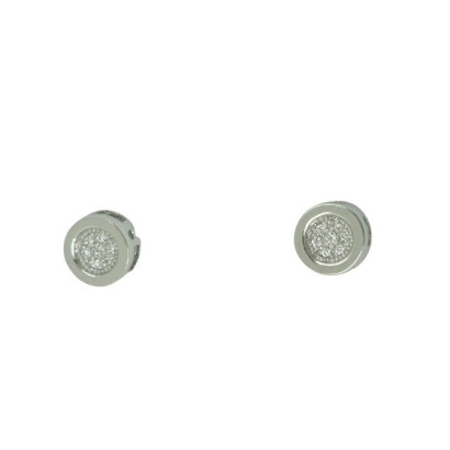 Arracades or blanc brillants pave 0.035k - BR1984P