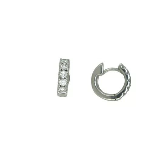 Arracades criolles or blanc brillants 0.60k - B61