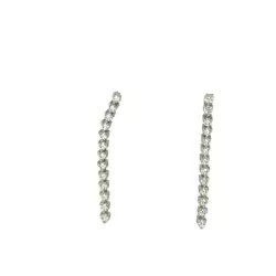 Arracades penjant or blanc brillants 0.79k - B3963