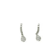 Pendientes colgar oro blanco brillantes 0.72k - P010005758