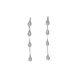 Arracades llarges or blanc brill 0.28k - 190022