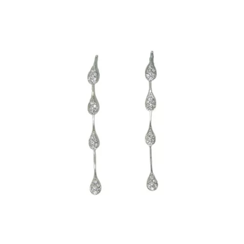 Arracades llarges or blanc brill 0.28k - 190022