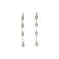 Pendientes largos oro blanco brill 0.28k - 190022