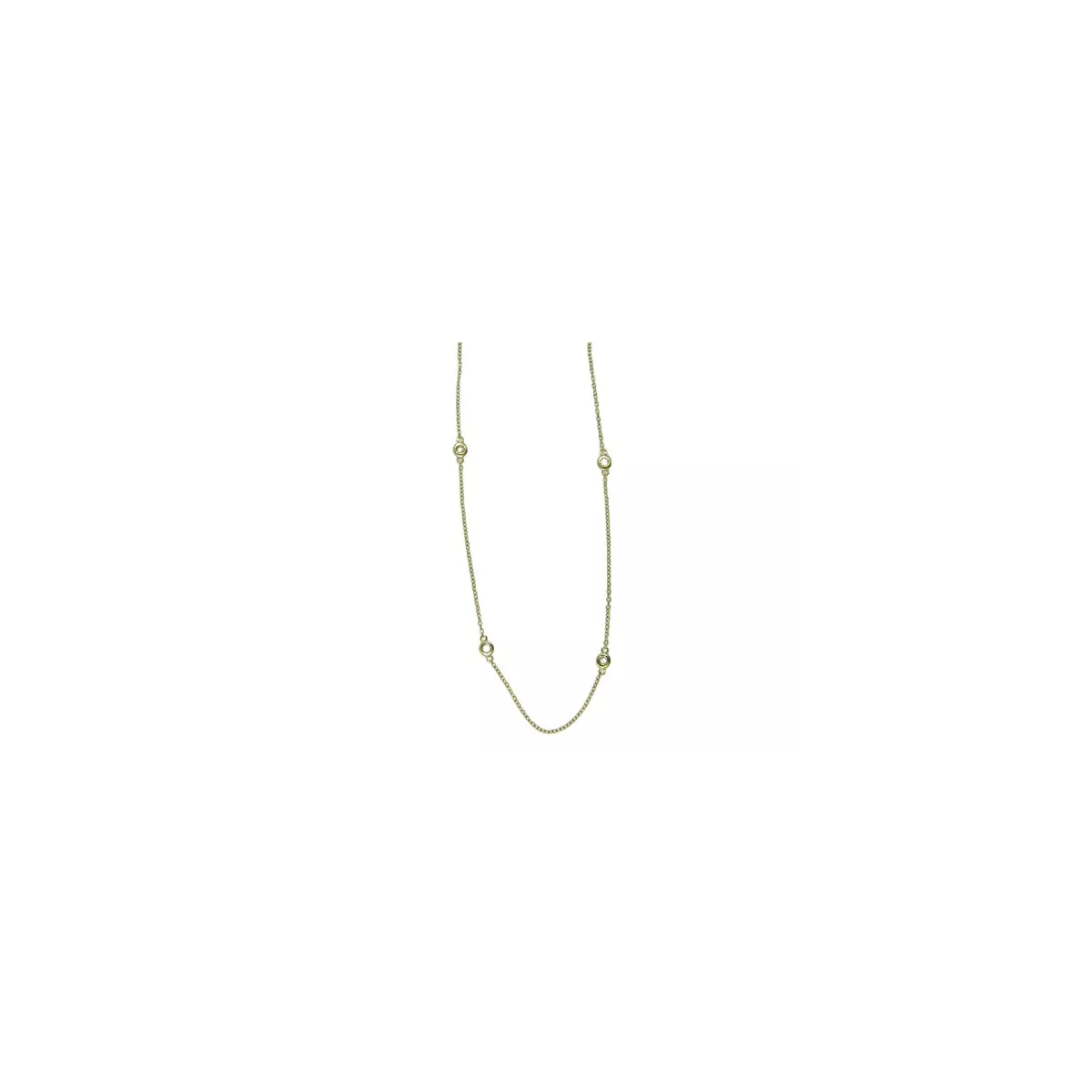 Collar or groc 18k 7 brill-0.21K cadena 40cm - JCOB0298