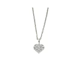 Colgante oro blanco 18kts corazon 13bri-0.18k - 501632