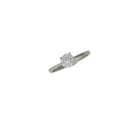 Anillo oro blanco brillantes 0.16k - 389912