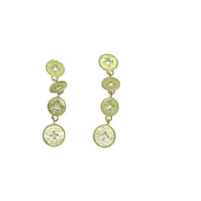 Arracades or groc 18k brillants - E4033-EABT