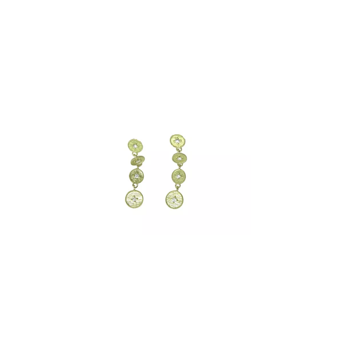 Arracades or groc 18k brillants - E4033-EABT