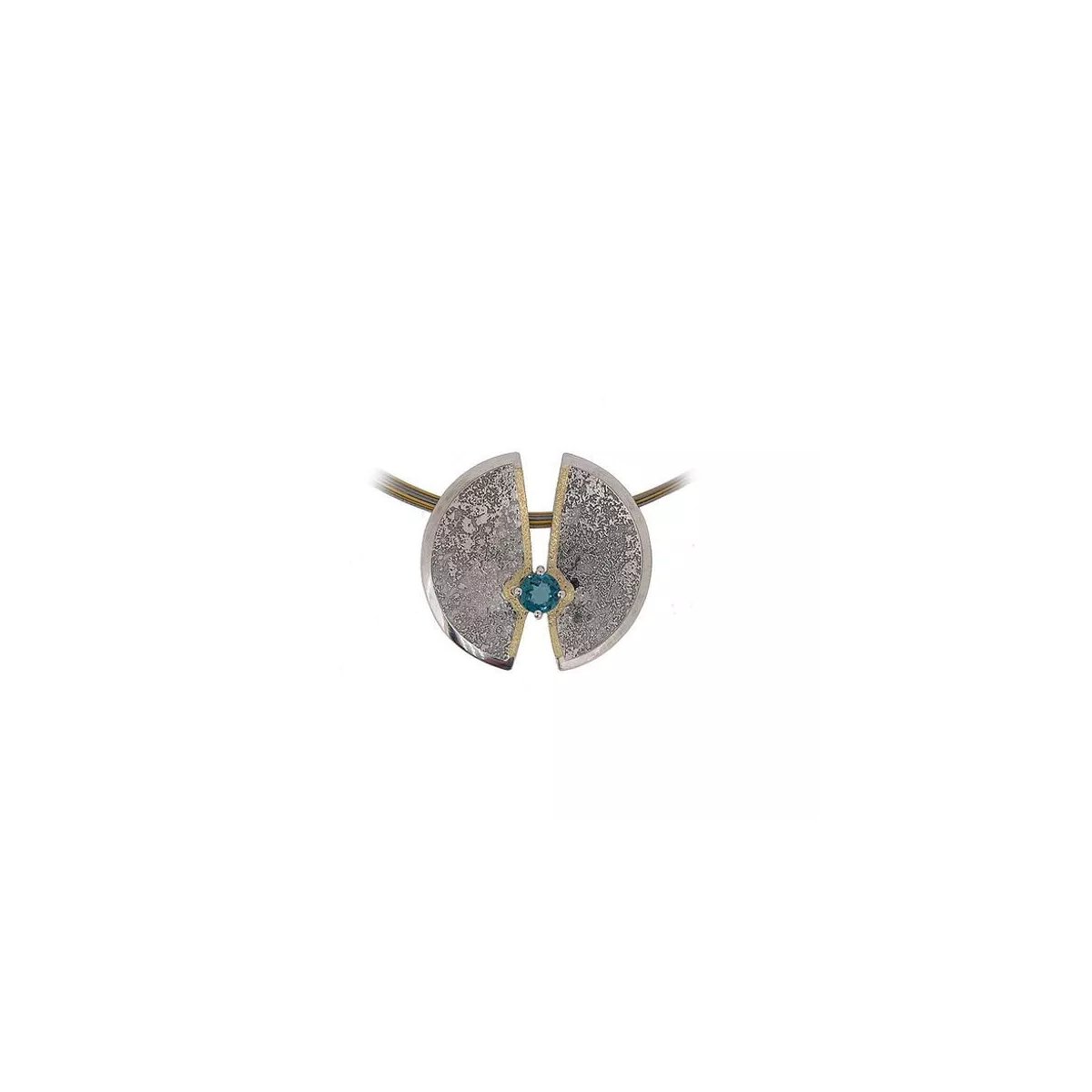 Colgante Miquel Sarda plata oro y topacio - P18430