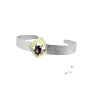 Pulsera Miquel Sarda plata or brillant rodolita - 21475