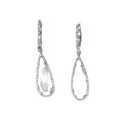 Arracades or blanc 18k brill-0.42k topaç blanc 7.19k - 2975CB/001