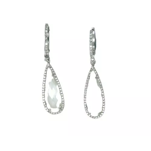 Arracades or blanc 18k brill-0.42k topaç blanc 7.19k - 2975CB/001