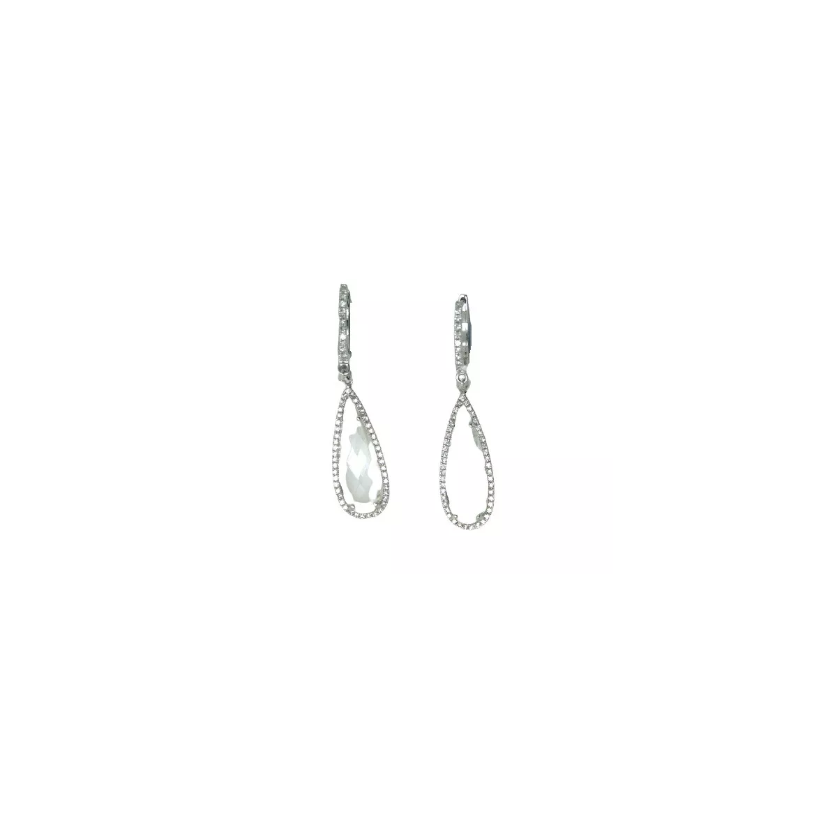 Arracades or blanc 18k brill-0.42k topaç blanc 7.19k - 2975CB/001