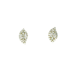 Pendientes oro amarillo 18k brillantes 0.24k cierre boton - E4847MYO