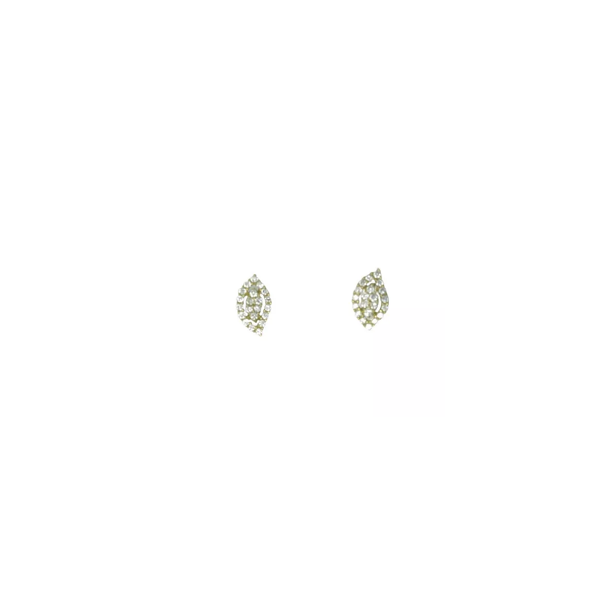 Pendientes oro amarillo 18k brillantes 0.24k cierre boton - E4847MYO
