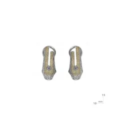 Arracades Miquel Sarda plata or brillant tanca omega - 20392