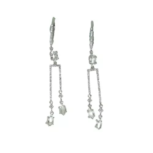 Arracades or blanc 18k brill-0.25k quars blanc - 20106BB/001