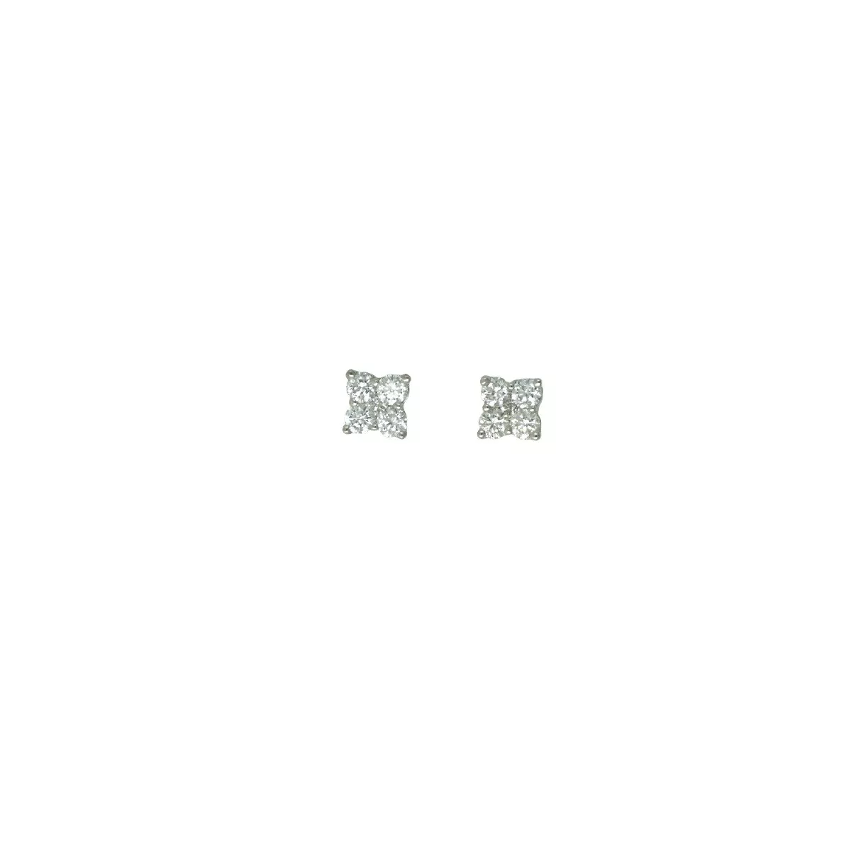 Pendientes oro blanco 0.56k brillantes - V-3254/P/M