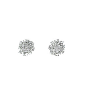Arracades or blanc 18k brillants 0.42k - E2584MW0