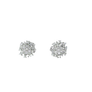 Pendientes oro blanco 18k brillantes 0.42k - E2584MW0