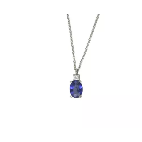 Penjoll or blanc 0.05k brillant safir - V-3162/CL/Z