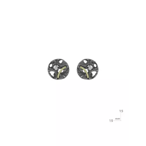 Arracades Miquel Sarda plata or 18k brillant - 14583