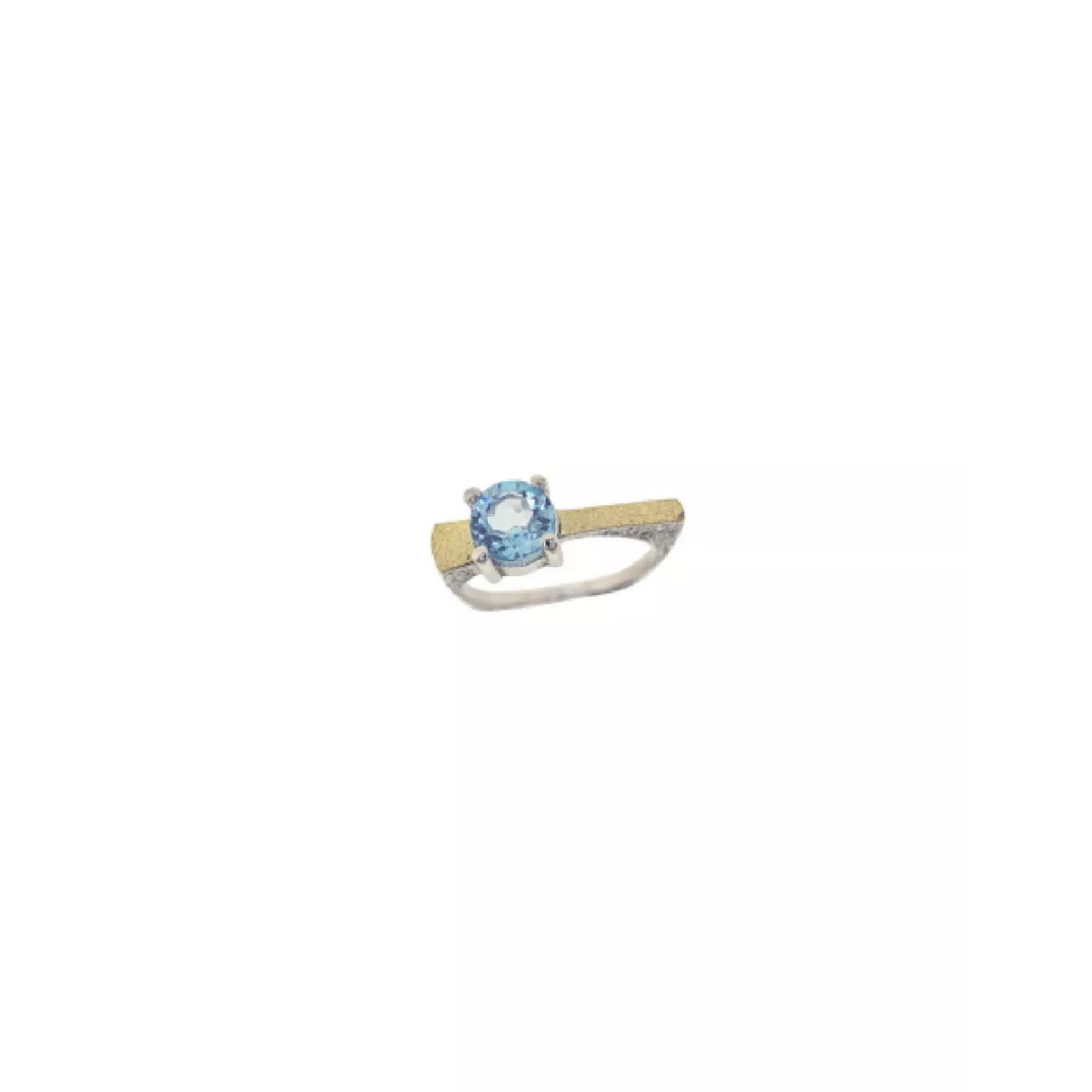 Anell Miquel Sarda plata or topaç blau - 22193