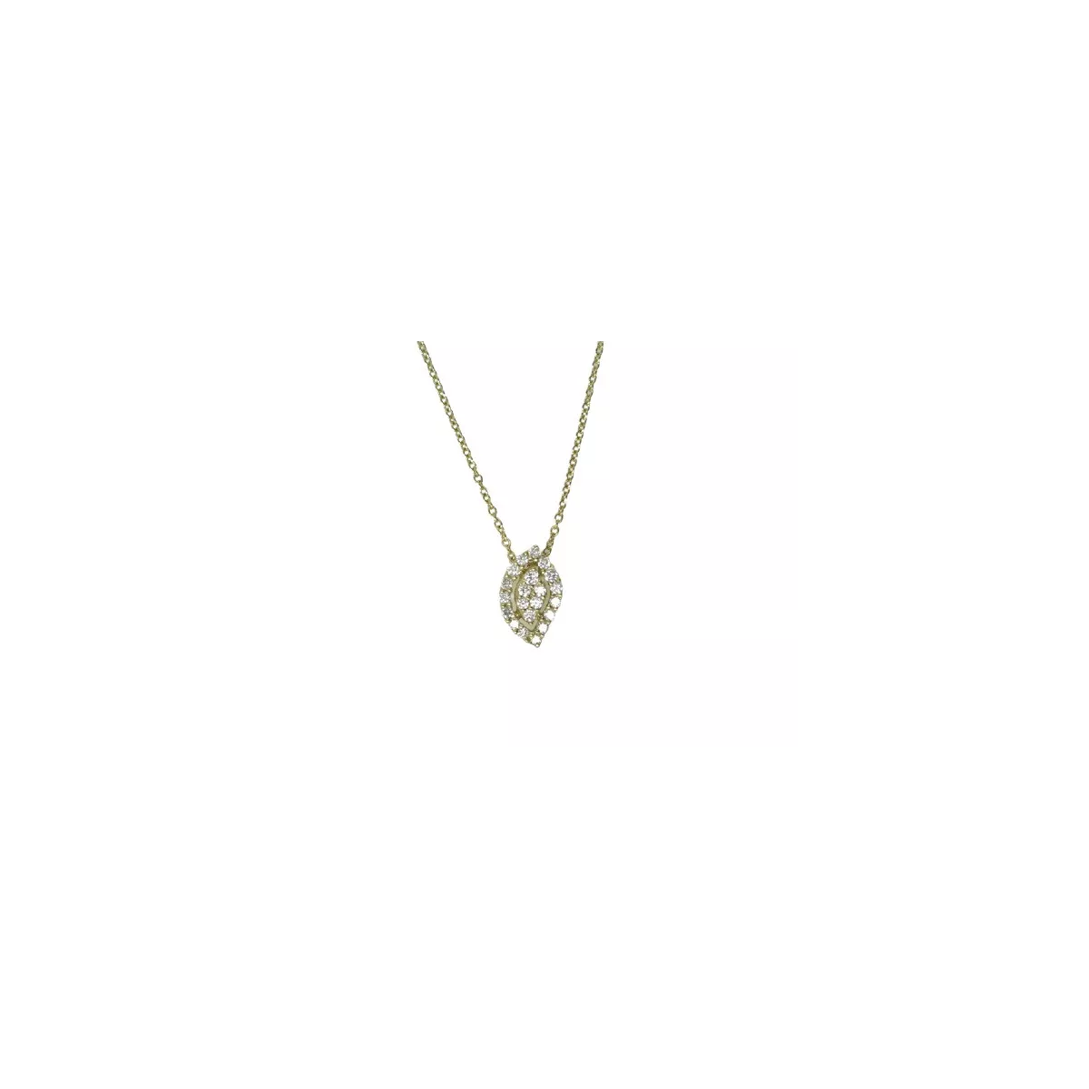 Colgante oro amarillo 18k brillantes 0.12k cadena 42cm ajustable a 40cm - JCOB0310