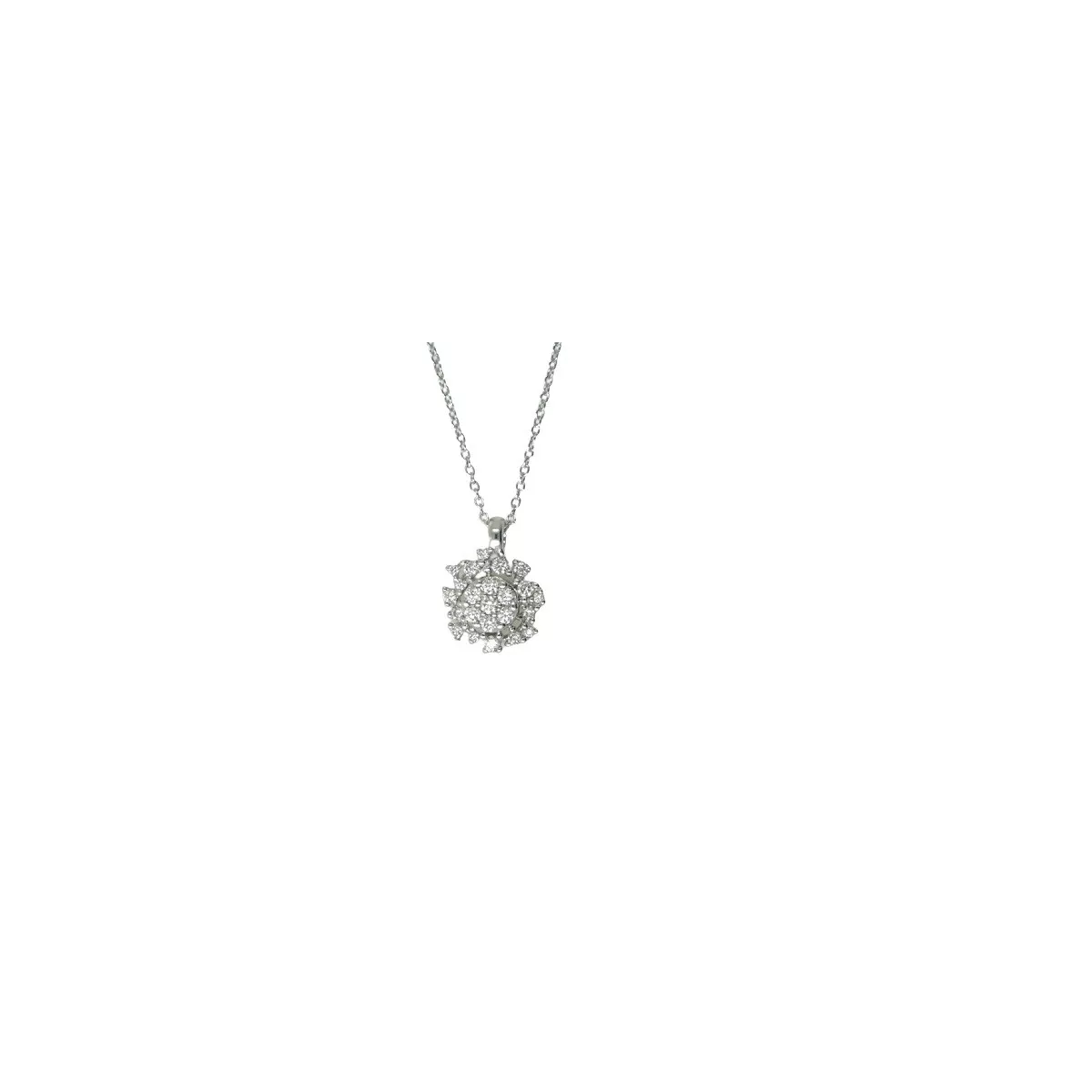 Penjoll or blanc 18k brillants 0.22k cadena 42cm - JCOB0312