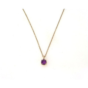 Colgante oro rosa 18k 4 grapas rodolita - V-2697/R
