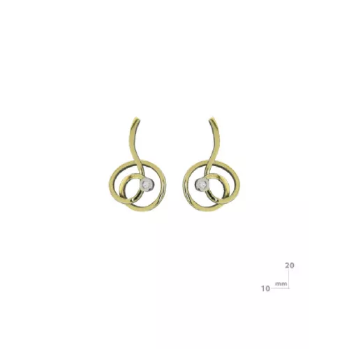 Arracades Miquel Sarda plata or brillant - 22382