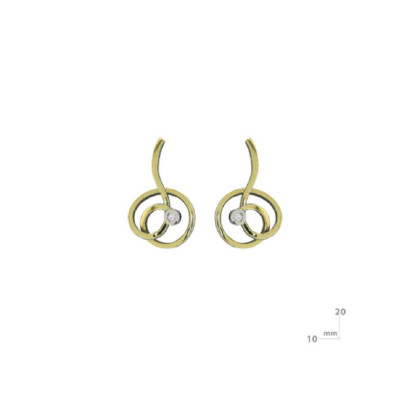 Arracades Miquel Sarda plata or brillant - 22382