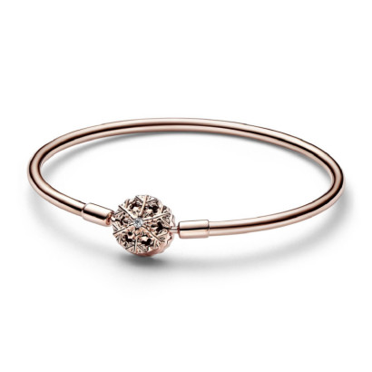 Pulsera Pandora plata rose copo de nieve circon - 582338C01