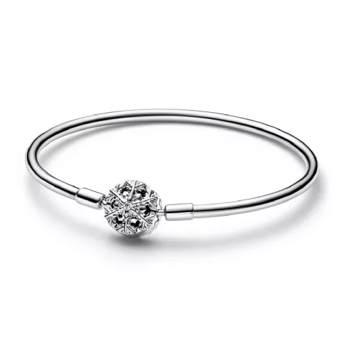 Pulsera Pandora plata cierre copo de nieve circon - 592286C01