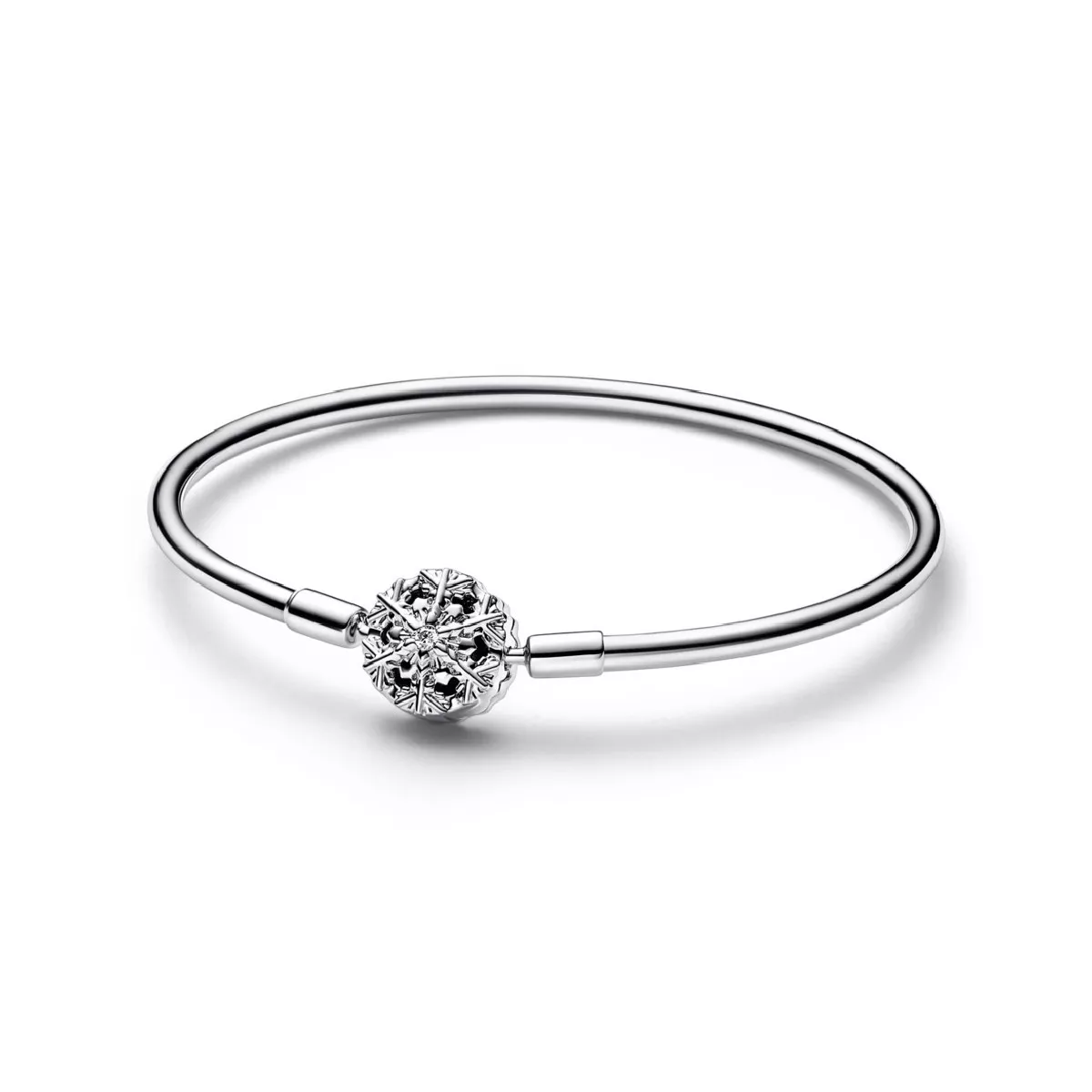 Polsera Pandora plata tanca floc de neu zircon - 592286C01