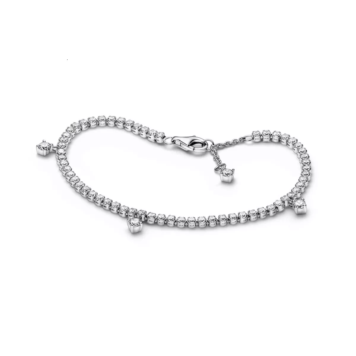 Polsera Pandora plata zircon tipo rivier - 592401C01