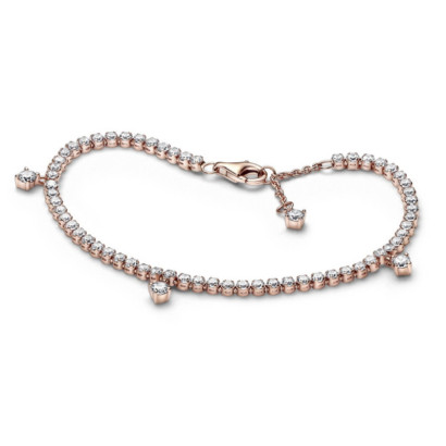 Pulsera Pandora plata rose 14k circon  - 582401C01