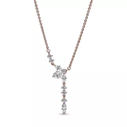Collar Pandora plata rose 14k zircon - 382386C01