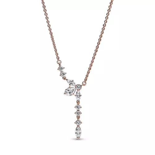 Collar Pandora plata rose 14k zircon - 382386C01