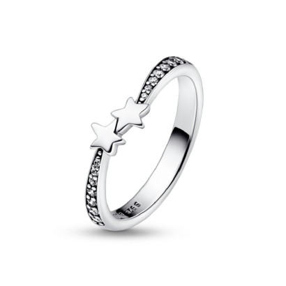 Anillo Pandora plata circon estrellas - 192365C01