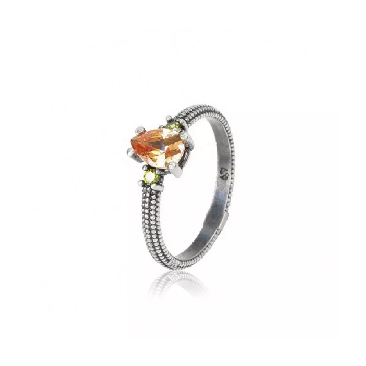 Anell Sunfield plata citri i zircon marro - AN061961