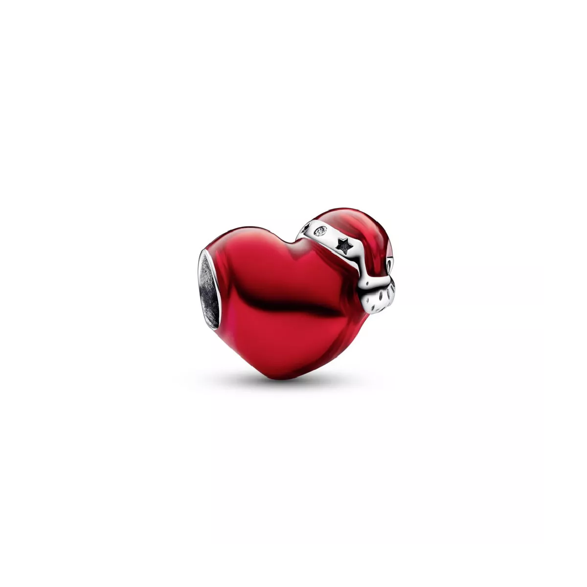Charm Pandora plata Christmas esmalt vermell - 792336C01