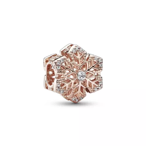 Charm Pandora plata rose 14k floc de neu zircon - 782378C01