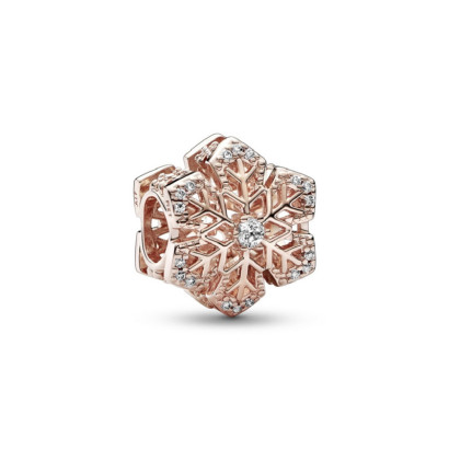 Charm Pandora plata rose 14k floc de neu zircon - 782378C01