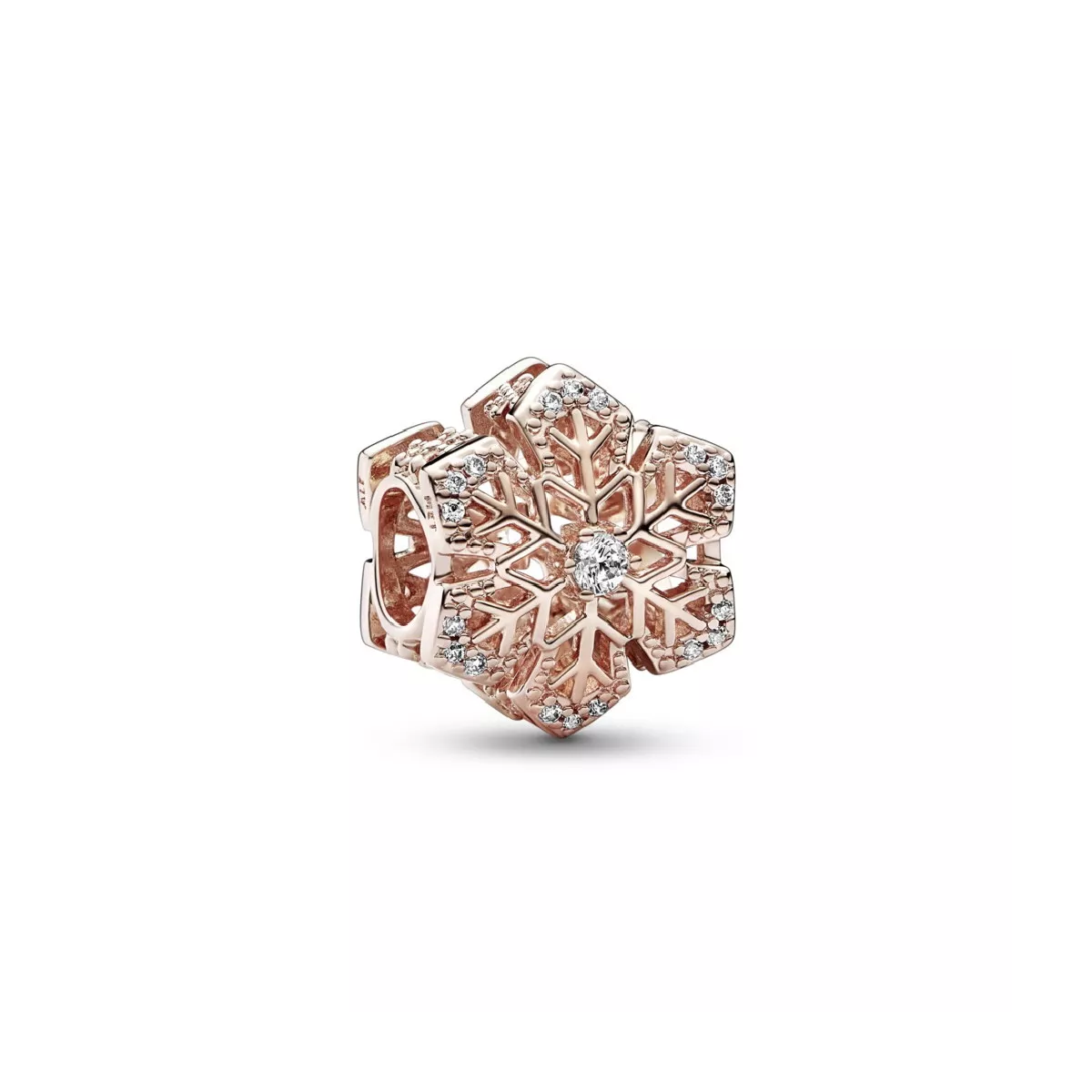 Charm Pandora plata rose 14k floc de neu zircon - 782378C01
