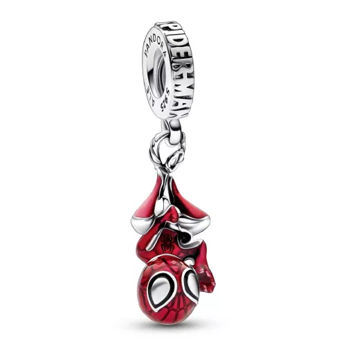 Charm Pandora plata Marvel Spider-man esmalt vermell - 792323C01