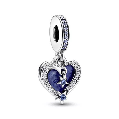 Charm Pandora cor estrelles esmalt blau zircon - 792356C01