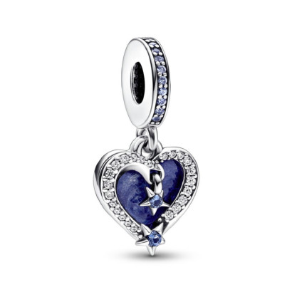 Charm Pandora cor estrelles esmalt blau zircon - 792356C01